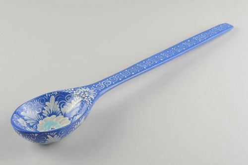 Decorative wooden spoon handmade painted kitchen cutlery decorative use only - MADEheart.com