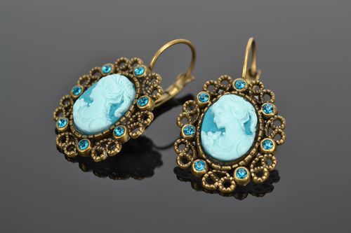 Boucles doreilles en pâte polymère Ciel - MADEheart.com