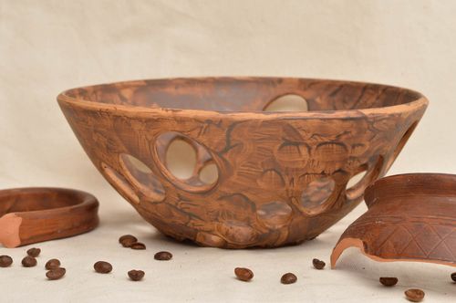Cuenco de barro artesanal artículo de cerámica regalo original tratado con kéfir - MADEheart.com