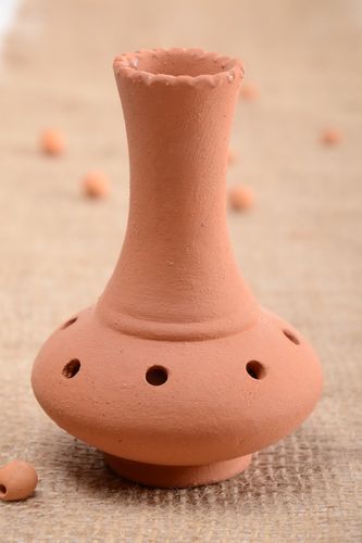 Unusual handmade ceramic candlestick clay candle holder interior decorating - MADEheart.com