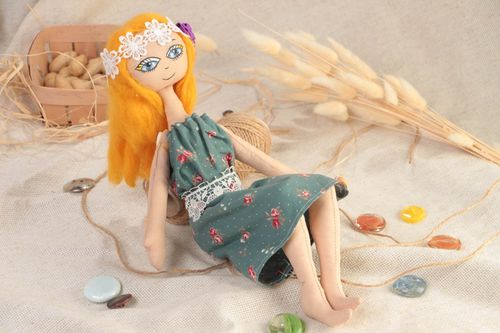 Handmade beautiful designer cotton fabric interior soft doll with vanilla aroma  - MADEheart.com
