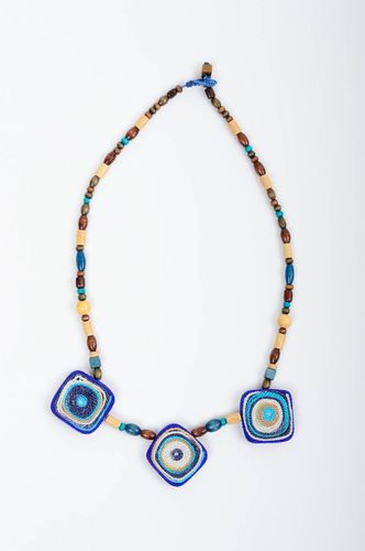 Handmade clay necklace ceramic bead necklace design beautiful jewellery - MADEheart.com