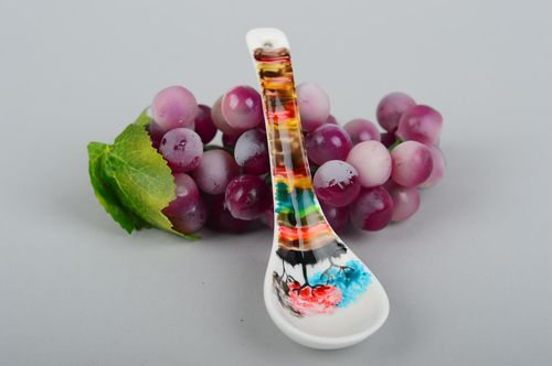 Cuchara artesanal de cerámica con dibujo regalo original utensilio de cocina - MADEheart.com