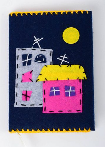 Handmade designer sketchbook unique felt notebook for recipes unusual gifts - MADEheart.com