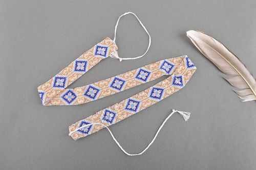 Handmade womens belt bead weaving designer accessories gifts for women - MADEheart.com