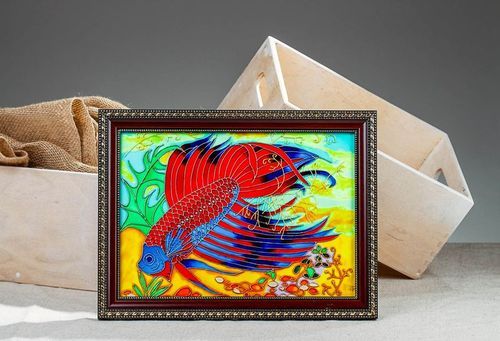 Stained glass picture Fish - MADEheart.com
