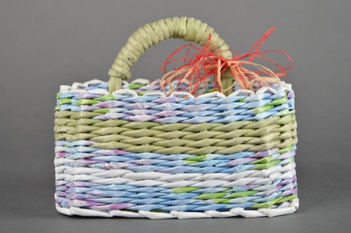 Handmade woven basket wicker basket for home decor decorative use only - MADEheart.com
