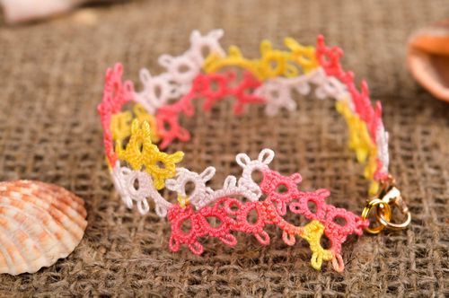 Tatting bracelet handmade openwork bracelet fashion bijouterie vintage jewelry - MADEheart.com
