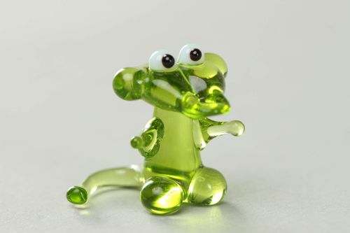 Figurine en verre faite main Crocodile - MADEheart.com