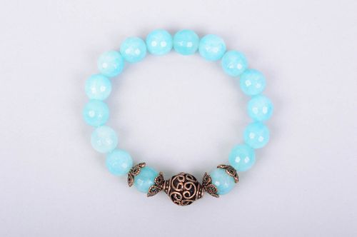 Handmade blaues Armband Designer Schmuck Accessoires für Frauen aus Steinen - MADEheart.com