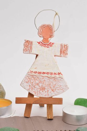 Clay toy handmade clay interior decoration home hand painted toy angel - MADEheart.com