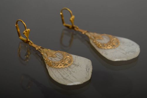 Handmade real flower earrings Orchids - MADEheart.com