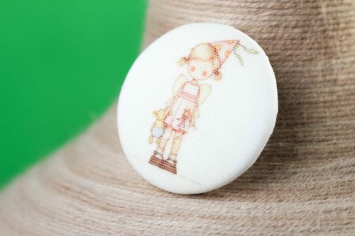 Unusual handmade plastic button needlework accessories art and craft supplies - MADEheart.com