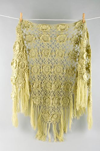 Bufanda tejida a ganchillo artesanal y cálida ropa de mujer accesorio de moda - MADEheart.com