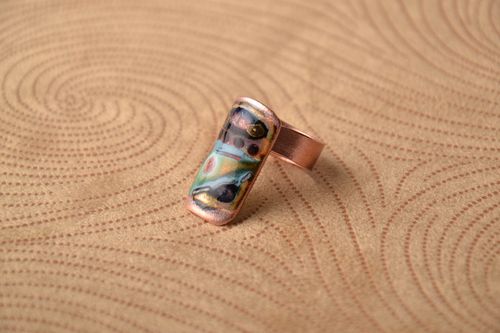 Hot enamel copper seal ring - MADEheart.com