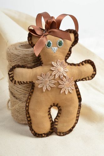 Handmade cute aromatized pendant for interior bear with flowers home decor - MADEheart.com