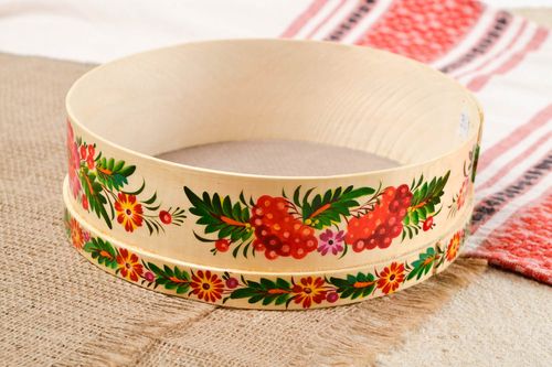 Handmade cute painted ware stylish wooden bolter unusual kitchen utensil - MADEheart.com