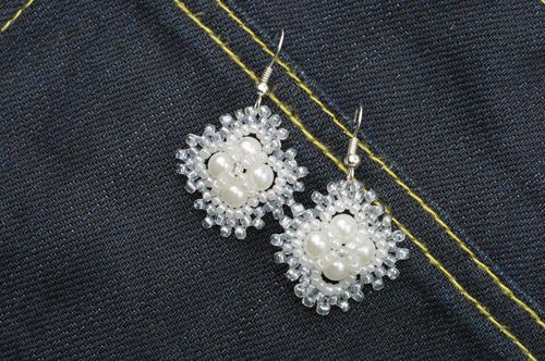 Fashion bijouterie handmade earrings with charms stylish earrings made of beads - MADEheart.com