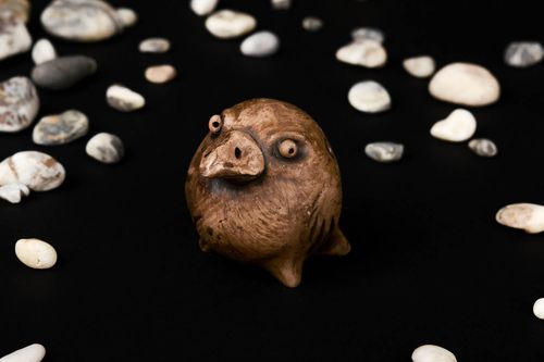 Керамическая свистулька ручной работы глиняная игрушка птица свистулька из глины - MADEheart.com