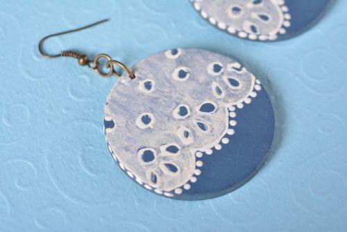 Orecchini di legno fatti a mano accessorio originale bellissimo da donna - MADEheart.com