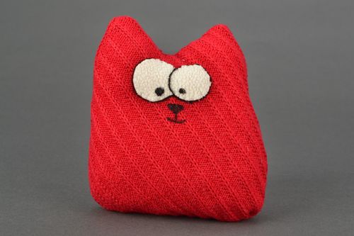 Мягкая интерьерная игрушка-подушка Красный кот - MADEheart.com