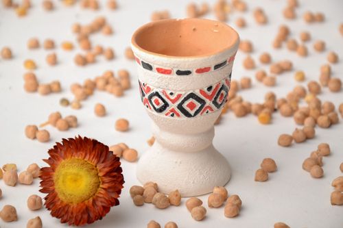Ceramic shot glass in ethnic style - MADEheart.com