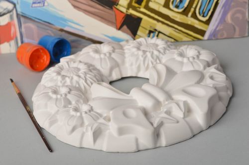 Gipsfigur zum Bemalen handgefertigt Haus Dekoration interessante Deko aus Gips - MADEheart.com