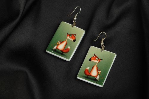 Pendientes rectangulares de arcilla polimérica - MADEheart.com