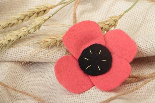 Spilla con fiore fatta a mano accessorio originale bigiotteria spilla da donna - MADEheart.com