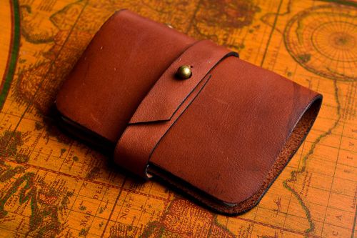 Handmade leather goods leather business card holder mens card holder cool gifts - MADEheart.com