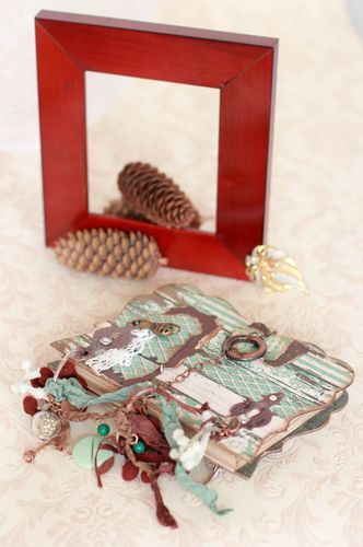 Cuaderno artístico scrapbooking hecho a mano con cubierta blanda bonito Secreto  - MADEheart.com