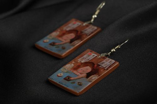 Polymerton Ohrringe Engel - MADEheart.com