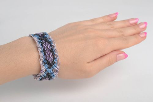 Macrame bracelet handmade textile accessory unique accessory present for women - MADEheart.com