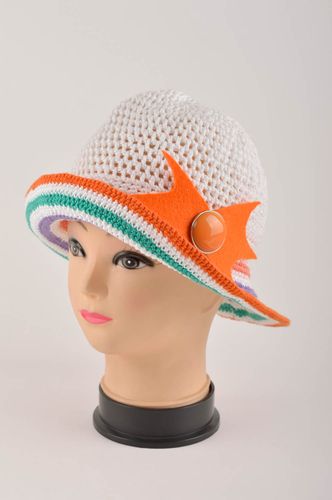 Женская шляпа ручной работы шляпа на пляж летний головной убор светлый - MADEheart.com