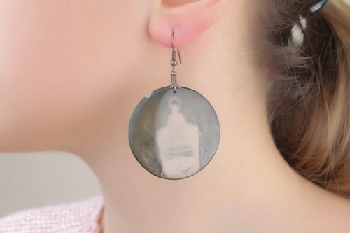 Epoxy resin earrings Negative - MADEheart.com