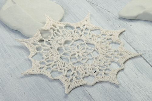 Beautiful handmade crochet napkin lace napkin the living room home design - MADEheart.com