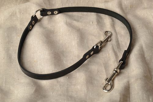 Two dogs leather lead - MADEheart.com
