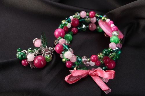 Bracciale con pietre dure fatto a mano bigiotteria originale accessorio da donna - MADEheart.com