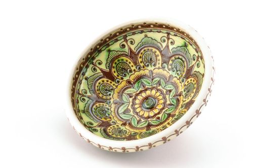 Tigela de cerâmica artesanal com padrão - MADEheart.com