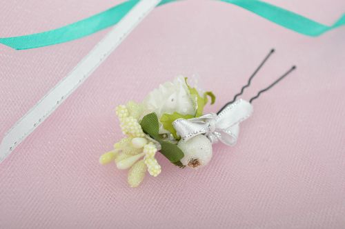 Handmade hair pin flower hair accessories for girls fashion accessories for her - MADEheart.com