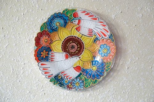 Wall plate with a pattern of birds - MADEheart.com