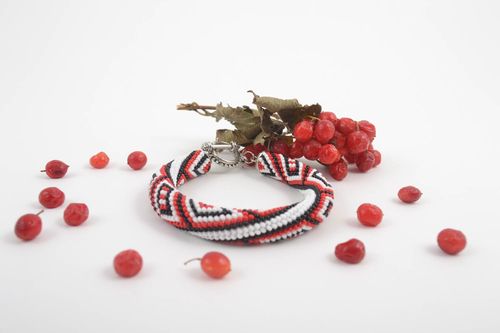 Pulsera de abalorios tricolor artesanal accesorio para mujer regalo original - MADEheart.com