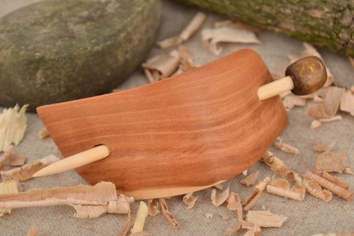Pasador de pelo artesanal de material natural ecológico - MADEheart.com