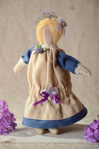 Handmade toy designer doll interior toy fabric doll unusual gift for girl - MADEheart.com
