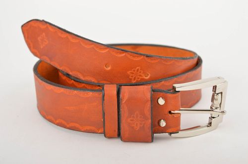 Bright handmade leather belt cool belts for men accessories for men gift ideas - MADEheart.com