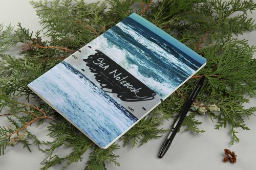 Carnet de notes fait main Cahier de notes style marin design Cadeau original - MADEheart.com