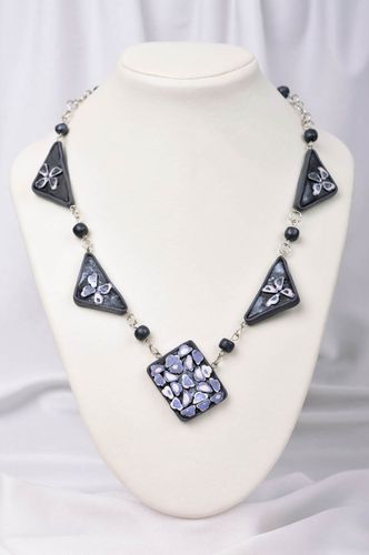 Collar hecho a mano elegante bisutería de moda original accesorio para mujer - MADEheart.com