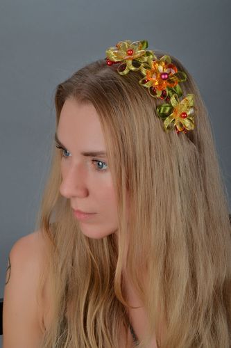 Cerceau cheveux fait main dorganza - MADEheart.com