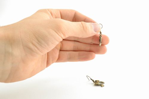 Metall Ohrringe Schleife - MADEheart.com