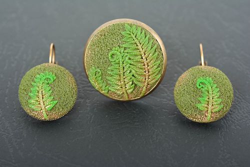 Set di orecchini e anello fatto a mano kit di accessori in argilla polimerica - MADEheart.com